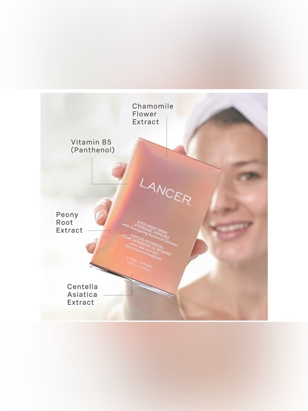 Lancer Eyes Wide Open Hydrogel Patches 6 pack NIB MRSP $60